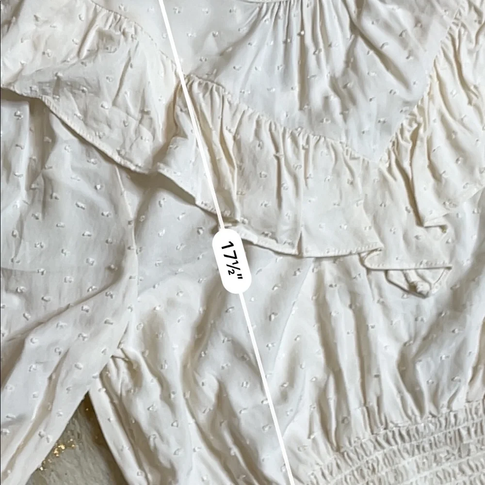 Wild fable cream speckled ruffle peasant blouse - Picture 5 of 5